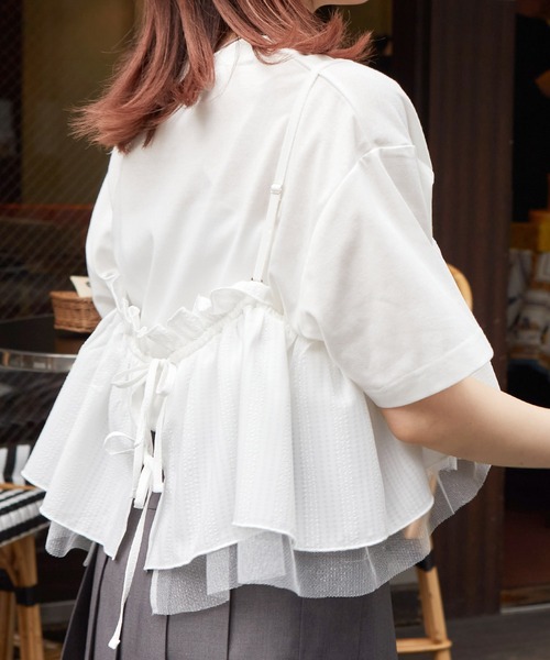 「w closet」 キャミソール FREE スミクロ レディース_画像9