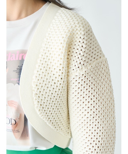 「CELFORD」 ニットボレロ ONE SIZE ブラック レディース_画像7