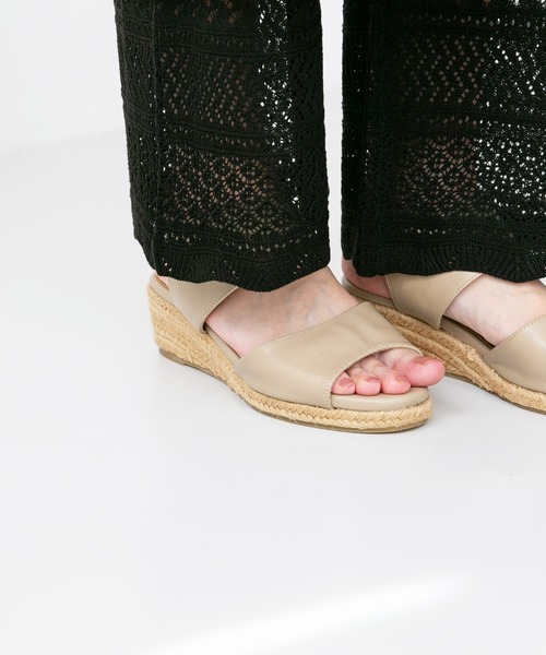 menue（メヌエ） サンダル 5cmヒール ゴムストラップ ウェッジソール