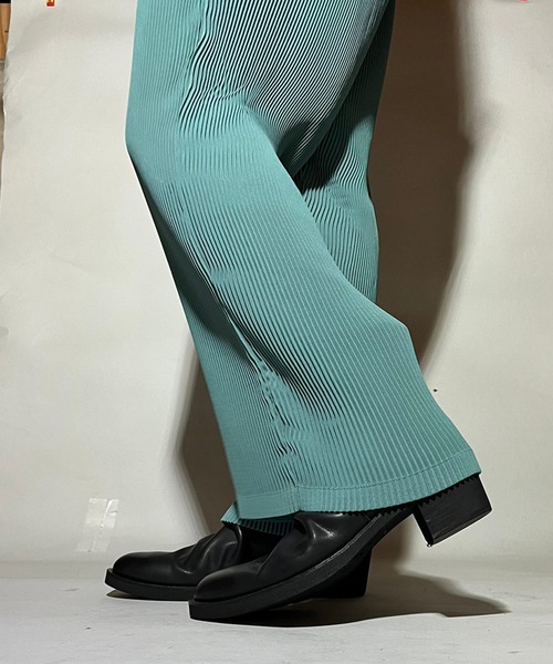 ブーツ 「NO ID.」Drape Heel Boots / ドレープ ヒール ブーツ メンズの画像