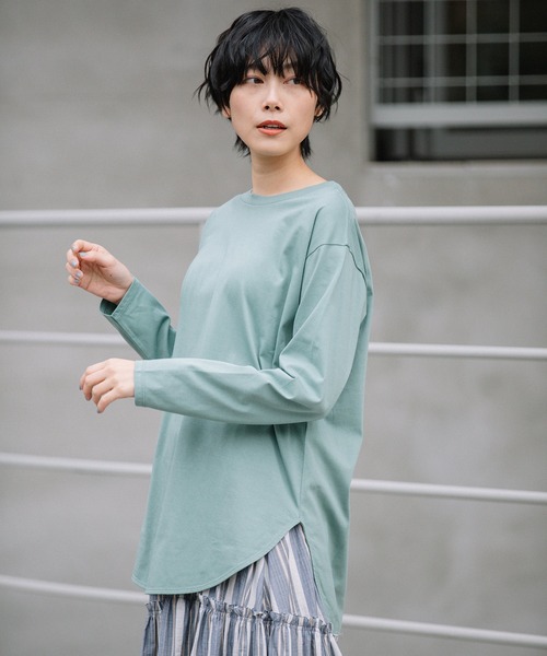 新作入荷 tシャツ PayPayモール店 - 通販 - PayPayモール Tシャツ プレミアムコットンジャージーラウンドヘムロングTシャツ ZOZOTOWN 限定SALE豊富な