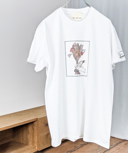 tシャツ Per sist ence/パーシエンス　イラストレーター”shinochocoknit” イラストコラボTEE レディース メンズ Per sist ence tシャツ ence/パーシエンス イラストレーター