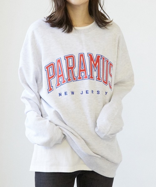 新品高評価 スウェット 配色刺繍 クルーネック スウェット(BE ZOZOTOWN PayPayモール店 - 通販 - PayPayモール PARAMUS MINNESOTA LOGO / パラマス ミネソタ アーチロゴ 最新作新品
