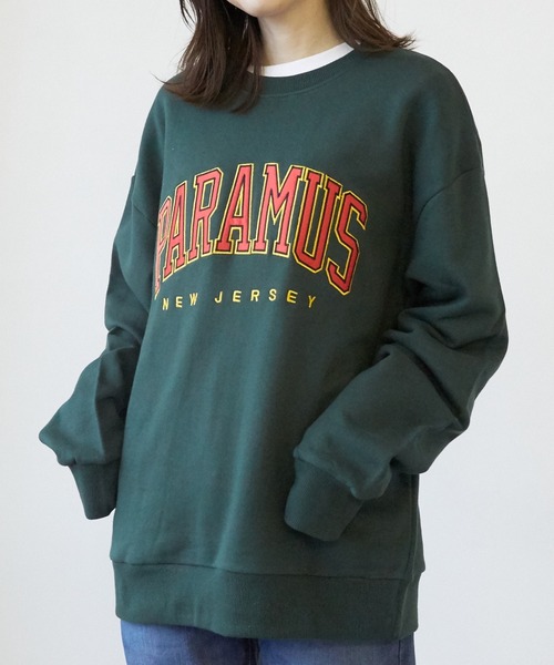 新品高評価 スウェット 配色刺繍 クルーネック スウェット(BE ZOZOTOWN PayPayモール店 - 通販 - PayPayモール PARAMUS MINNESOTA LOGO / パラマス ミネソタ アーチロゴ 最新作新品