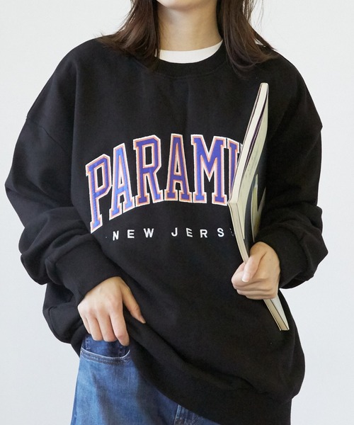 新品高評価 スウェット 配色刺繍 クルーネック スウェット(BE ZOZOTOWN PayPayモール店 - 通販 - PayPayモール PARAMUS MINNESOTA LOGO / パラマス ミネソタ アーチロゴ 最新作新品
