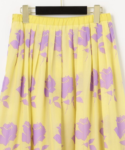 スカート ローズプリントオーガンスカート レディース : 61305491  