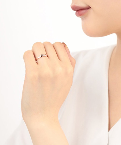 指輪 リング K10 ピンクゴールド ダイヤモンド リング BLOOM/ブルーム レディースの画像