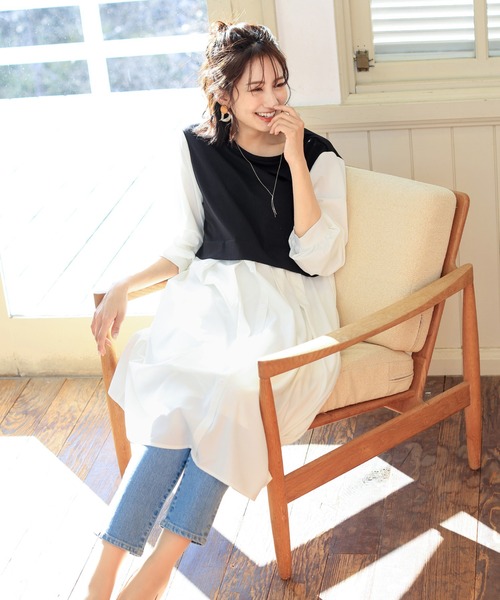 Tiaclasse ワンピース 「洗える」一枚でコーデが決まるニットソー