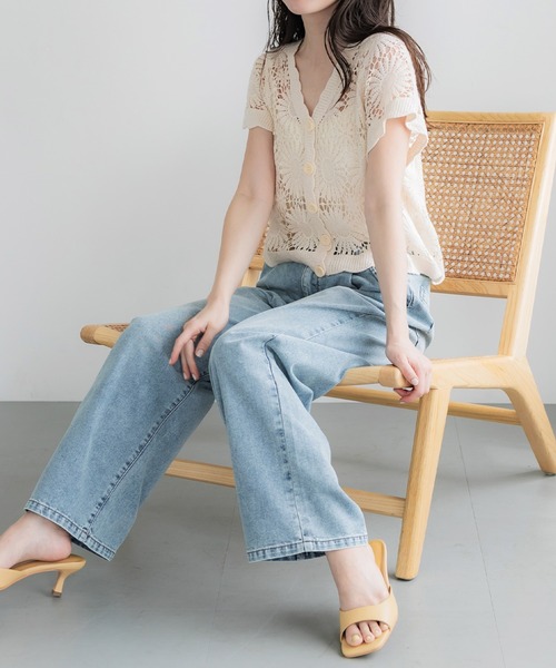 coca（コカ） カーディガン ＼26ss 新色追加／ クロップド丈クロシェ