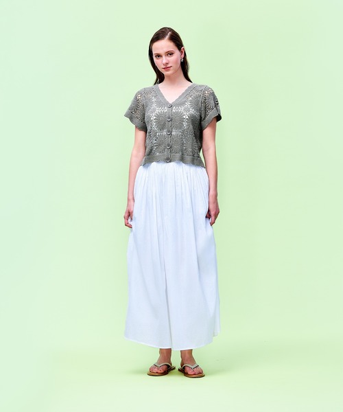 coca（コカ） カーディガン ＼26ss 新色追加／ クロップド丈クロシェ