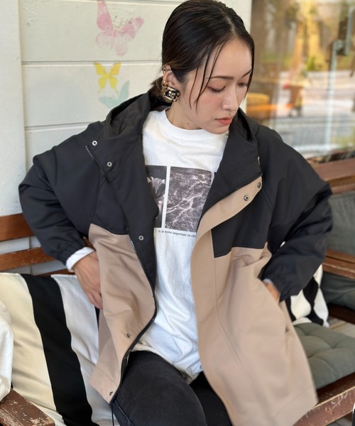 deux amour マウンテンパーカー ウインドブレーカー フード付き