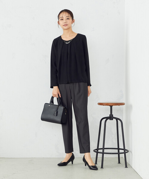 【COMME CA ISM】レディース パンツスーツ ストライプ (L) COMME CA ISM - 【美品】コムサイズム レディース パンツスーツ