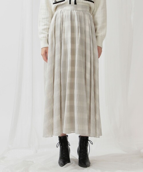 DEICY（デイシー） スカート シアーチェックフレアスカート : ZOZOTOWN