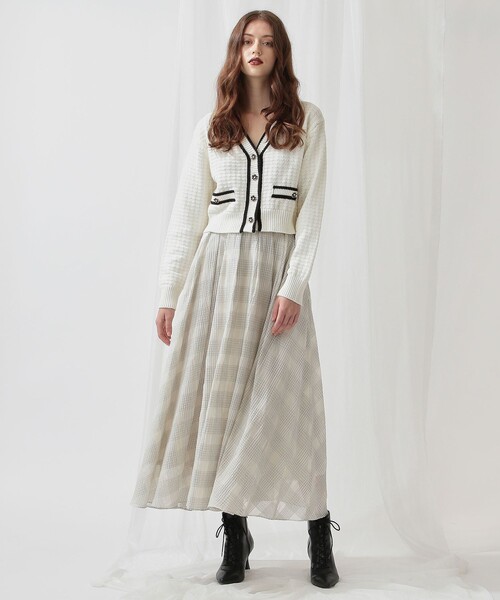 DEICY（デイシー） スカート シアーチェックフレアスカート : ZOZOTOWN