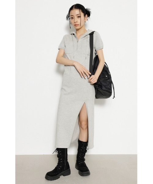 LAGUA GEM（ラグアジェム） ワンピース 半袖 POCKET HOODIE ロング 