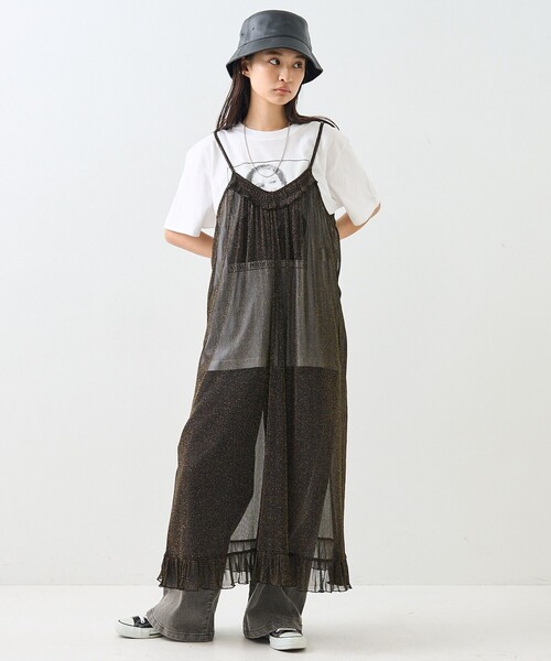 FREAK'S STORE（フリークスストア） ワンピース 夏 シアー ラメ キャミ