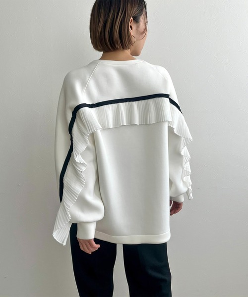 tシャツ バックプリーツダンボールトップス レディース
