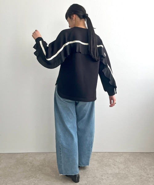 tシャツ バックプリーツダンボールトップス レディース LHELBIE tシャツ バックプリーツダンボールトップス レディース