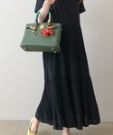 ワンピース 夏 半袖 さらっと快適プリーツで軽...の詳細画像2
