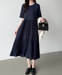 ワンピース 夏 半袖 さらっと快適プリーツで軽...の詳細画像5