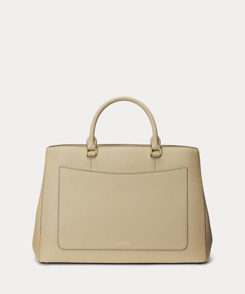 LAUREN RALPH ハンドバッグ クロスハッチ レザー ラージ ハンナ