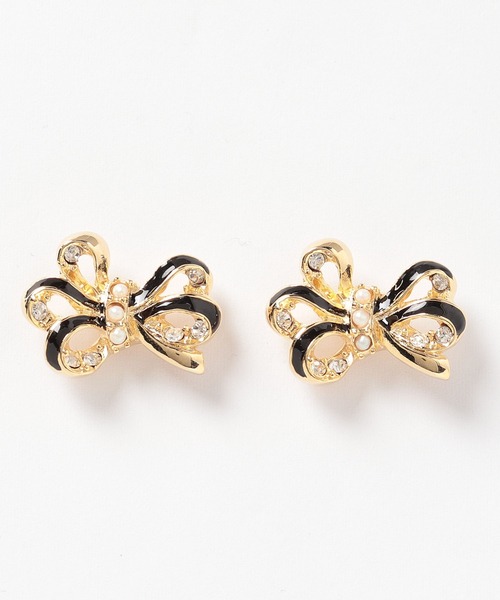 ★LANVIN ピアス LANVIN en Bleu ピアス リボンモチーフピアス レディース