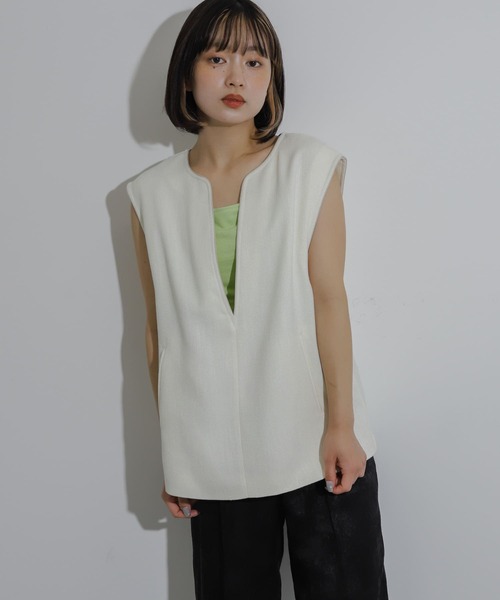 SENSE OF PLACE by URBAN RESEARCH ベスト ジレ キーネック