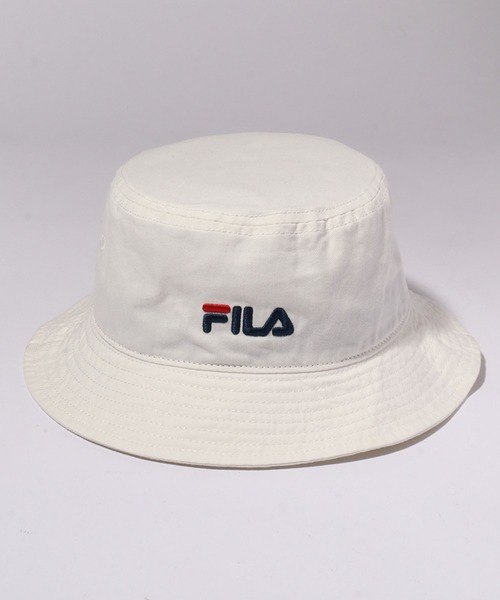 帽子 ハット メンズ 「FILA/フィラ」オーガニックコットンツイル ワンポイントバケットハット｜zozo｜02