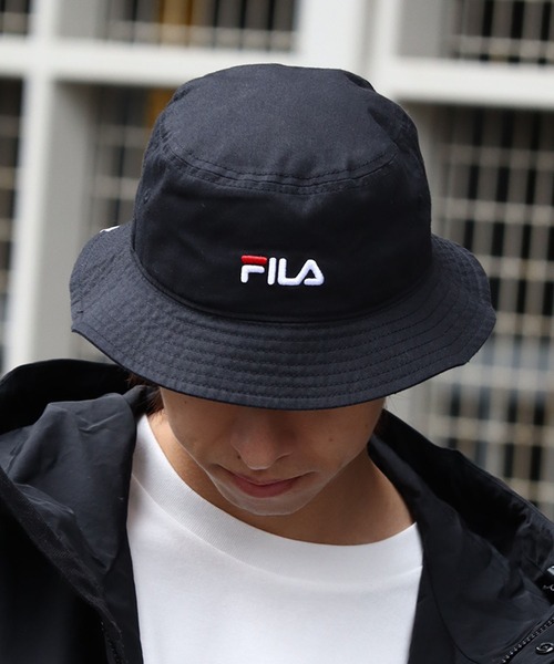 帽子 ハット メンズ 「FILA/フィラ」オーガニックコットンツイル ワンポイントバケットハット｜zozo｜17