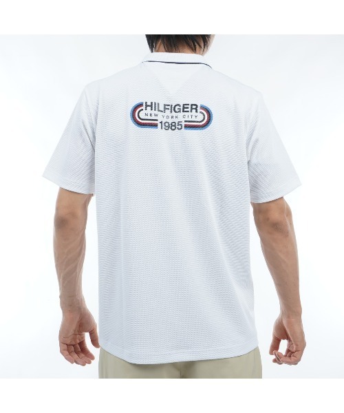 TOMMY HILFIGER GOLF ポロシャツ トラックロゴ 半袖スキッパー