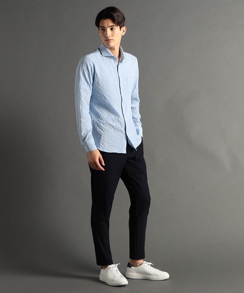 MONSIEUR NICOLE（ムッシュニコル） シャツ ドビーサッカー カッタ