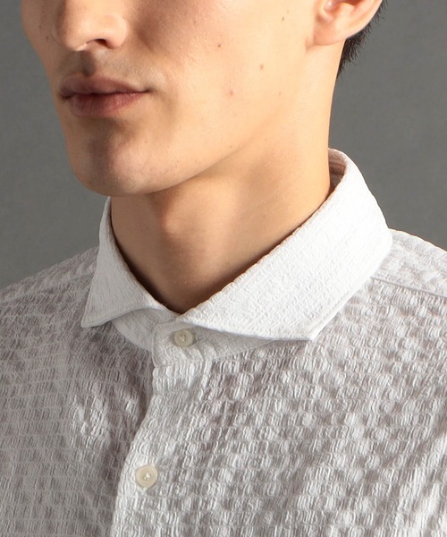 MONSIEUR NICOLE（ムッシュニコル） シャツ ドビーサッカー カッタ