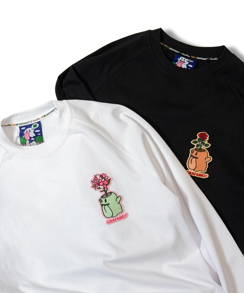 【LIFEWORK】★男女兼用★ミニラドックワッペンスウェットシャツ GRAF&WU tシャツ GRAF&WU-ポッドベロ胸ワッペンLS/T メンズ