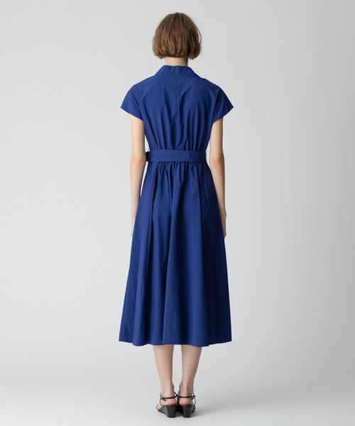 24年品♡新品タグ付き アルアバイル ナイロンカシュクールワンピース ブルー allureville（アルアバイル） ワンピース 半袖 ナイロンカシュクール