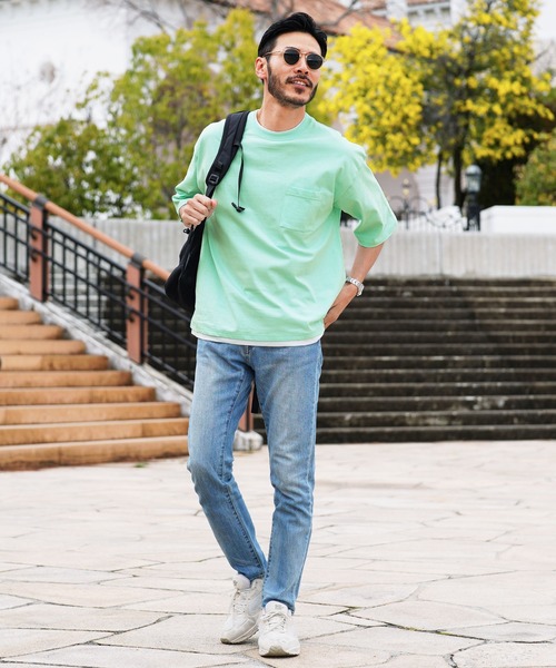 ◆boohoo◆ フェイクレイヤー ウォッシュド Tシャツ / green リアルレイヤードロンT(S グリーン): トップス｜Right-on公式
