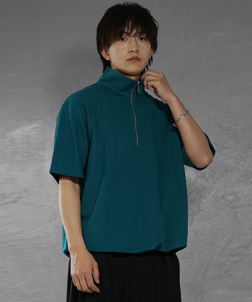 MinoriTY ポロシャツ 「MinoriTY」きれいめハーフジップビッグT