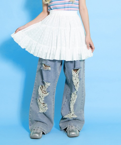 PUNYUS（プニュズ） ジーンズ デニム デニムパンツ ダメージデニム