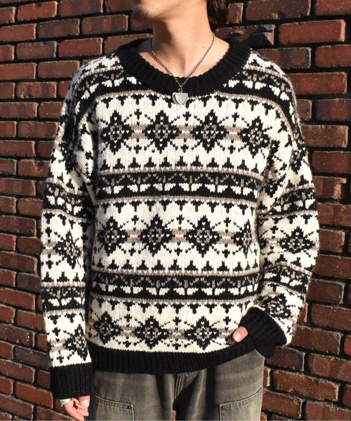 Noen（ノエン） セーター ニット ノルディッククルーネックニット