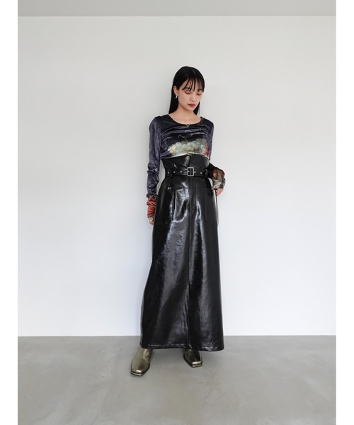 ENFOLD☆新品HIGH-WAIST BASE SKART38 sahara スカート High Waist Design Skirt/ハイウエストデザイン