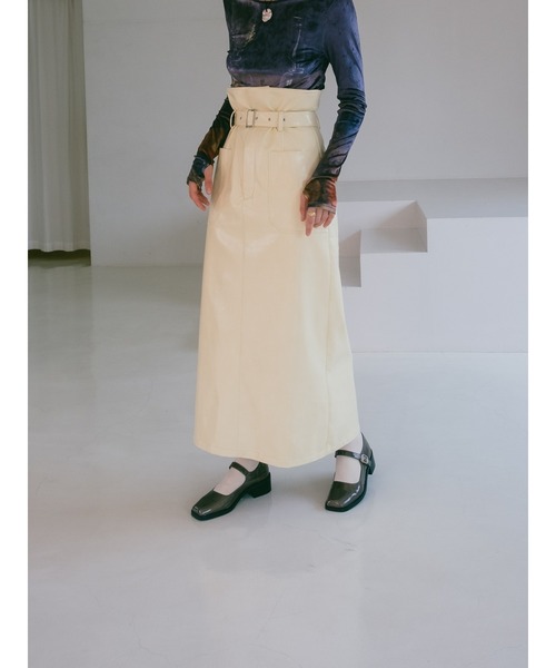 スカート HIGH WAIST SKIRT ENC スカート high waisted flare skirt / ハイウエストフレア