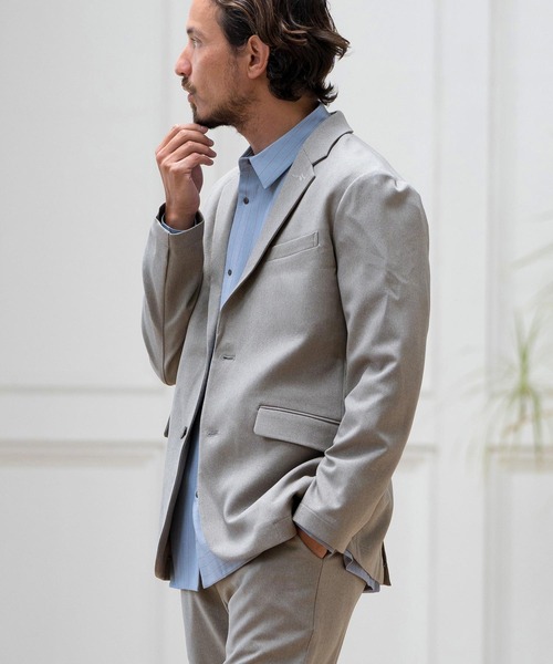 ジャケット テーラードジャケット mj10118-メランジツイル-テーラード