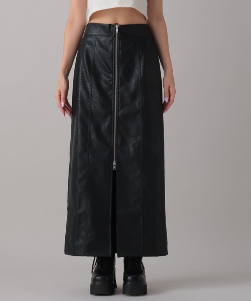 FOREVER21 スカート 「2024FW」フェイクレザージップスカート
