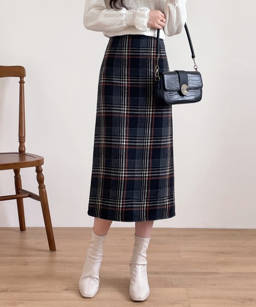 ABITOKYO（アビトーキョー） スカート バックスリットチェックスカート
