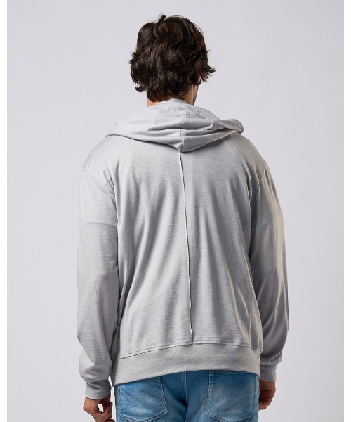 【新品】wjk back boa pull-Parker パーカー　M グレー wjk プルオーバーパーカー wjk（ダヴルジェイケイ）の「high neck zip