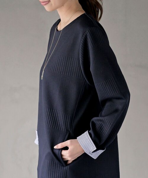 r・p・s（アールピーエス） チュニック ふくれランダムボーダー