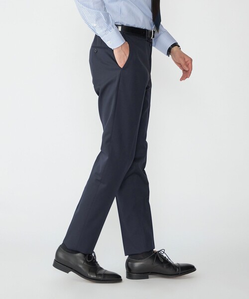 SHIPS スラックス SHIPS:「セットアップ対応/洗濯機可能」ウール