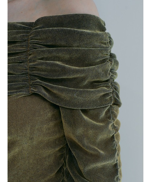 SORIN（ソリン） tシャツ Flocky Tulle Gathered Top レディース