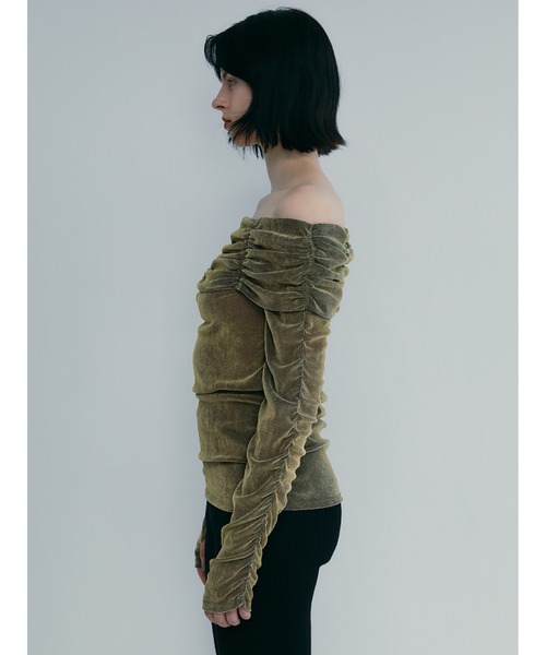 SORIN（ソリン） tシャツ Flocky Tulle Gathered Top レディース