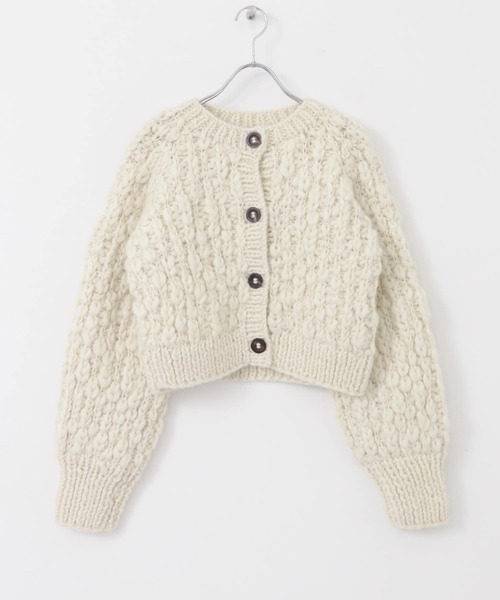 未使用品 タグ付き アーバンリサーチドアーズ 別注クロシェカーディガン 黒×白 アーバンリサーチ ドアーズ URBAN RESEARCH DOORS 2WAYクロシェ