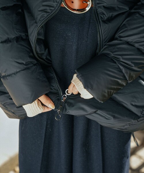 【美品】タトラス　TATRAS　ポリテアマ　ブラック　ダウン　コート 美品 ✨TATRAS BABILA ダウンコート Aライン ブラック 黒 S